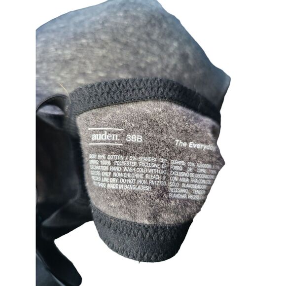 Auden Bra 38B Womens Demi Underwired Grey Black Lightly Lined Everyday - Picture 7 of 8